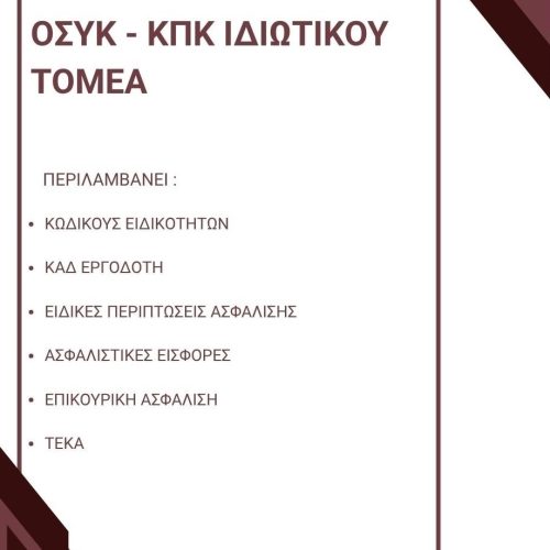 ΟΣΥΚ - ΚΠΚ Ιδιωτικού Τομέα 2026